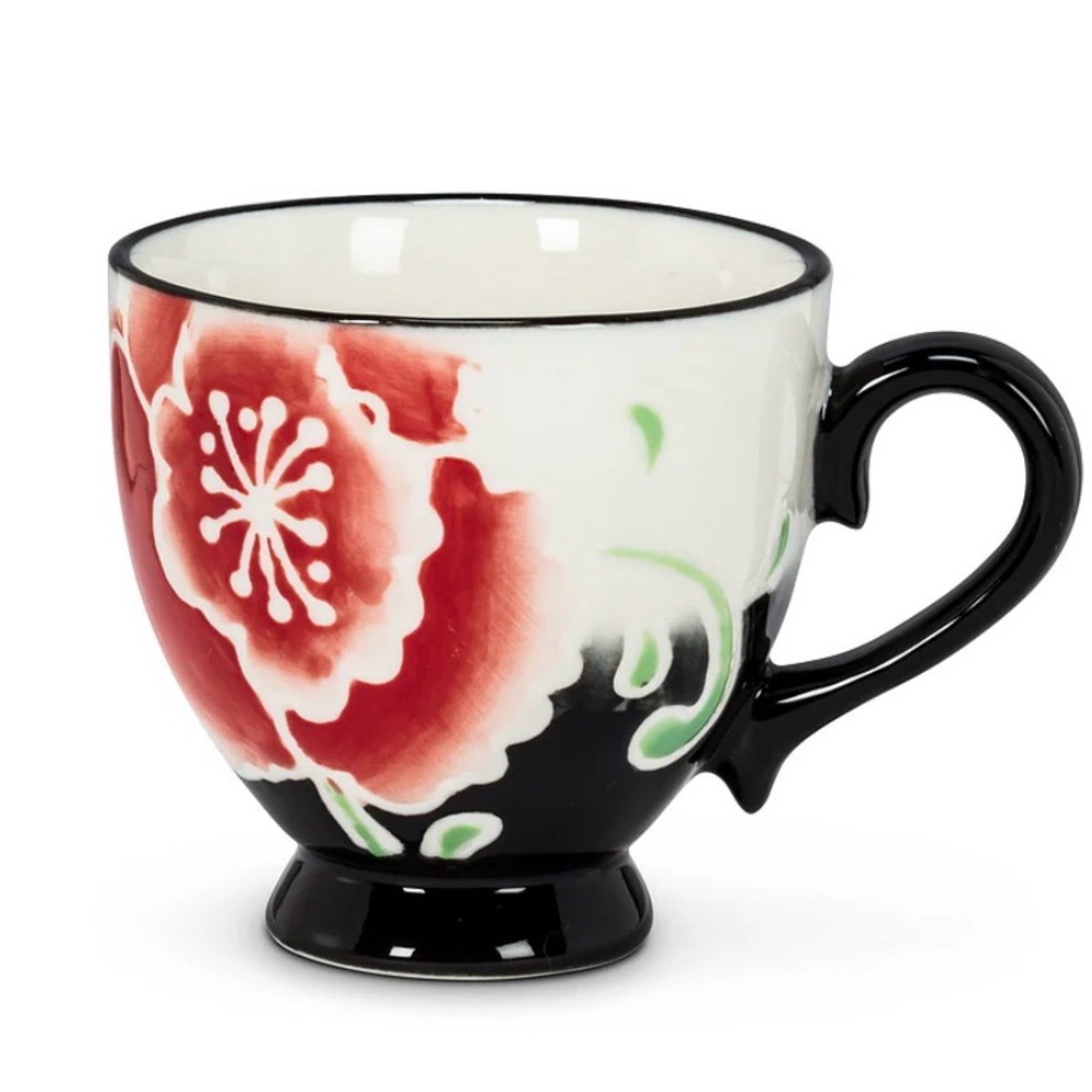 2/$20❣️Abbott Collection Hand-painted Peony Espresso Cup 3oz